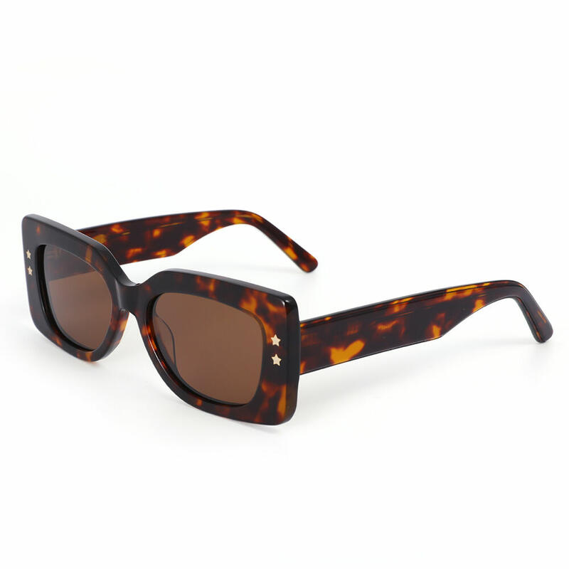 Lunettes de Soleil Boothy Rectangle Écaille