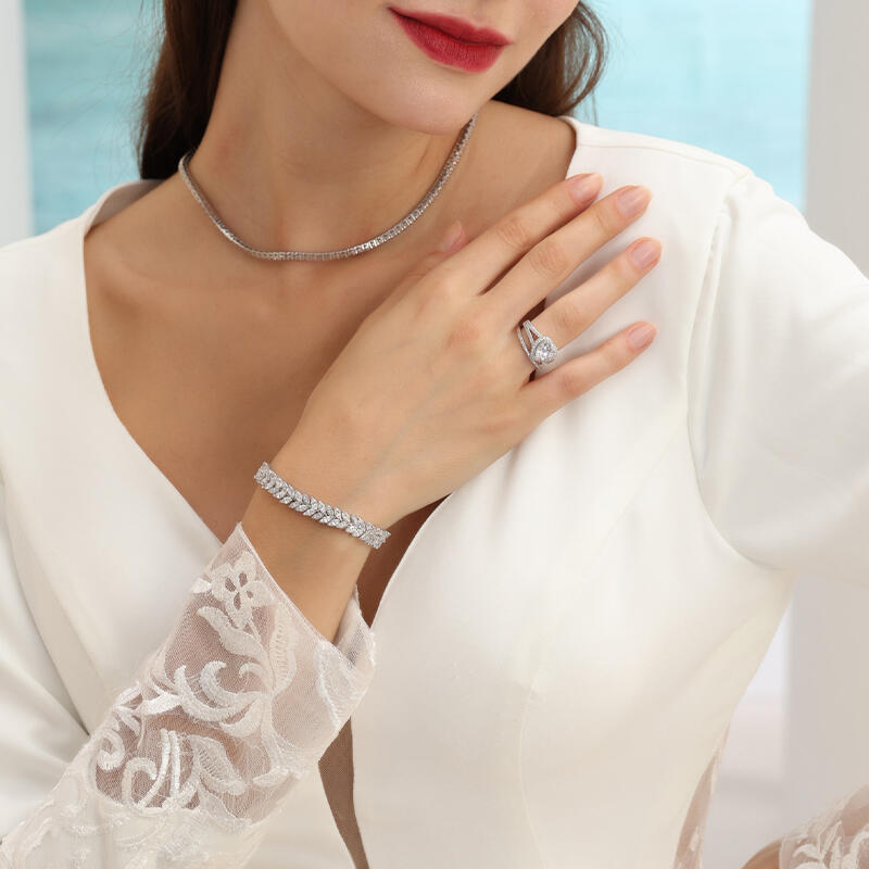 "Efeuraunen" Tennisarmband