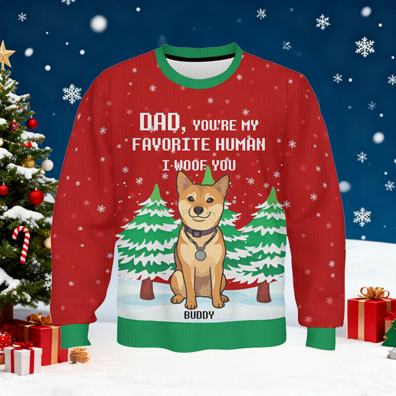 オリジナル ペット 犬 猫 名入れ 写真入れ 漫画風 セーター