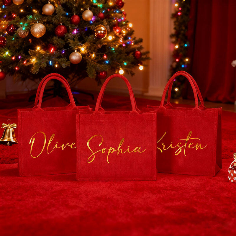 Gepersonaliseerde kerstcadeauzak met eigen naam Grappig cadeau voor familie