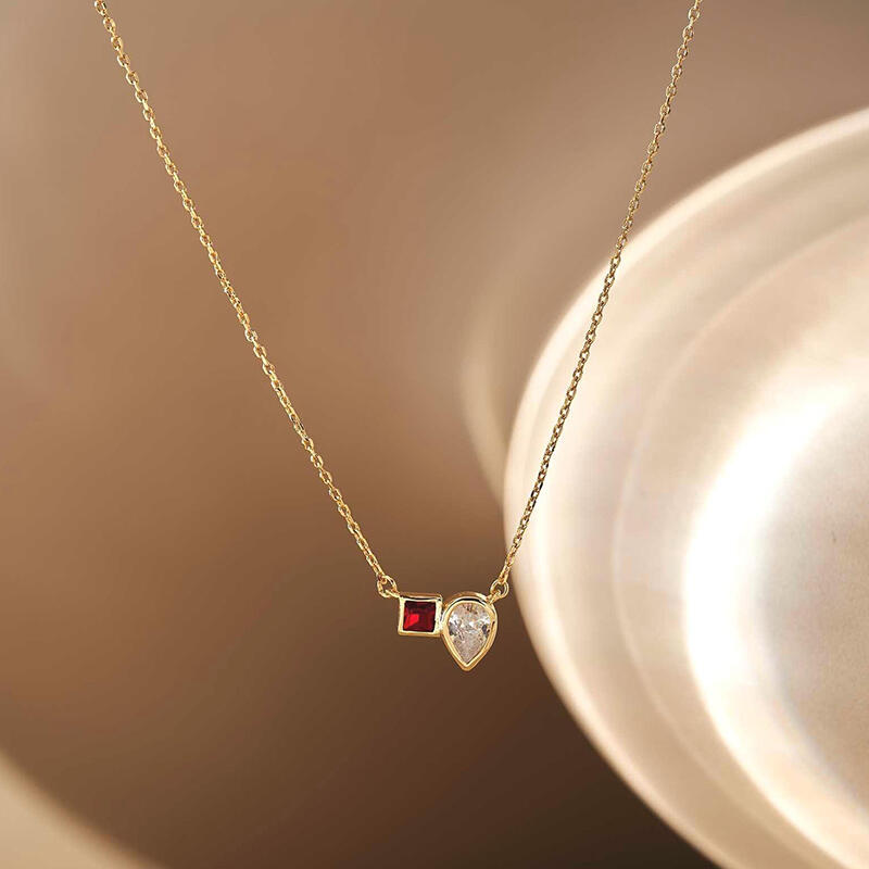 Personalized Irregular Birthstone Exquisite Christmas Gift for Couples