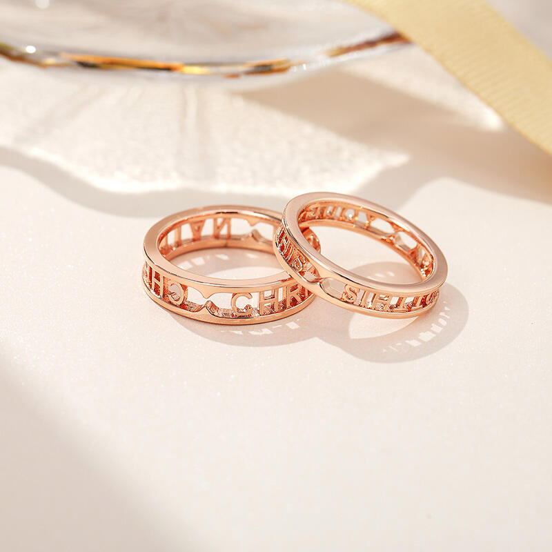 Jeulia "Be My Love" Personalized Sterling Silver Women's Ring