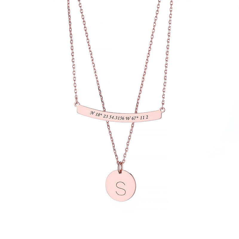 Jeulia Initial Personalized Sterling Silver Necklace