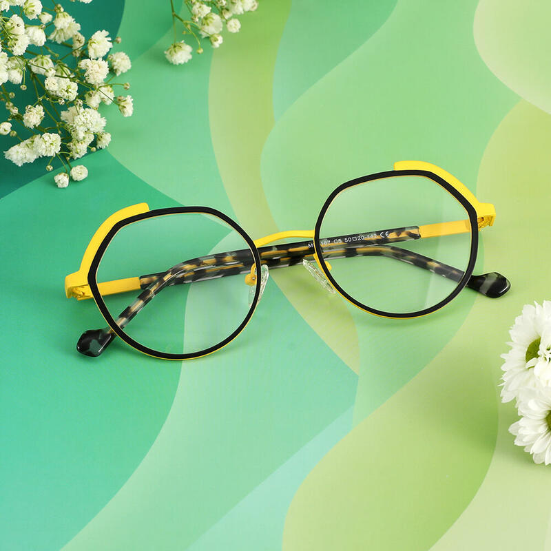 Whimsi Cat Eye Yellow Glasses