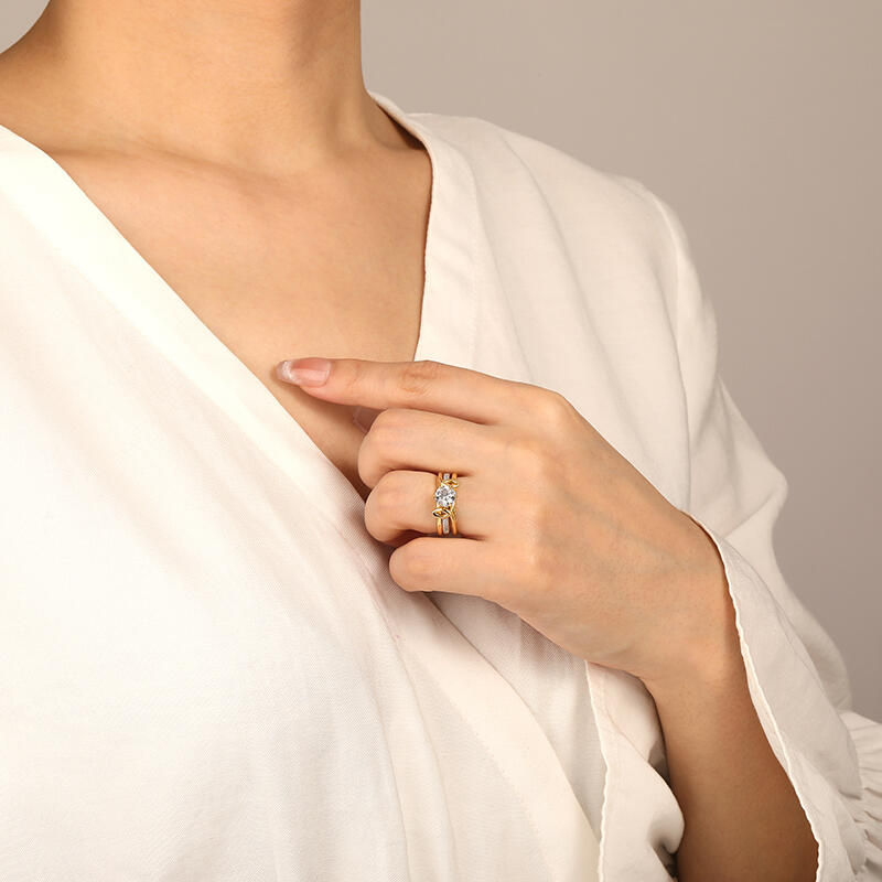 "Rest In Love" Round Cut Bridal Set