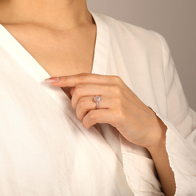 "The Forever Moment" Oval Cut Halo Engagement Ring