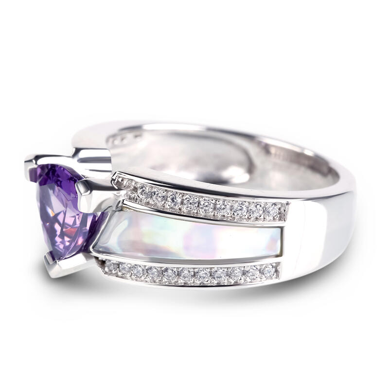 Jeulia Anillo De Talla De Billón En Plata De Ley