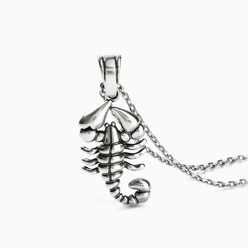 Jeulia "Deadly Scorpion" Sterling Silver Necklace