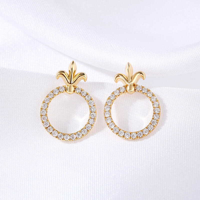 Jeulia Door Knocker Design Sterling Silver Earrings