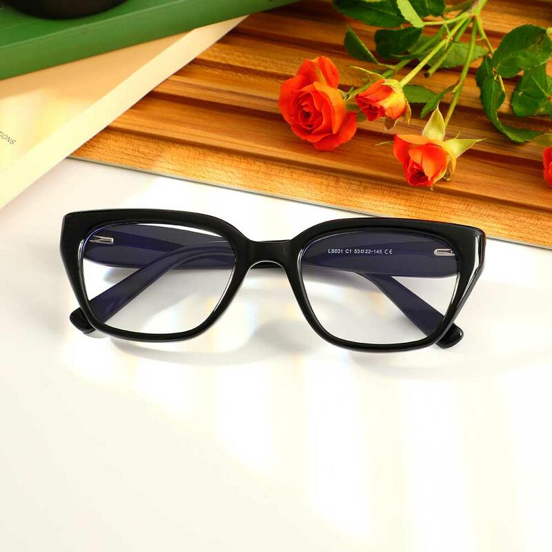 Stevenson Cat Eye Schwarze Brille