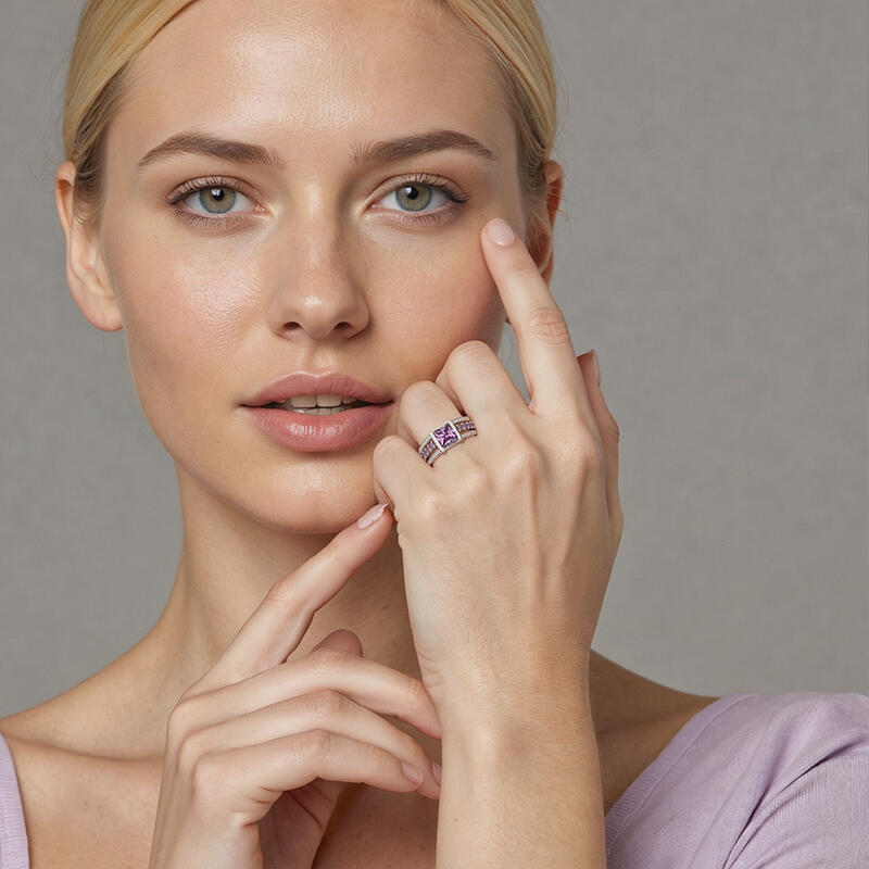 "Make A Vow" Radiant Cut Bridal Set