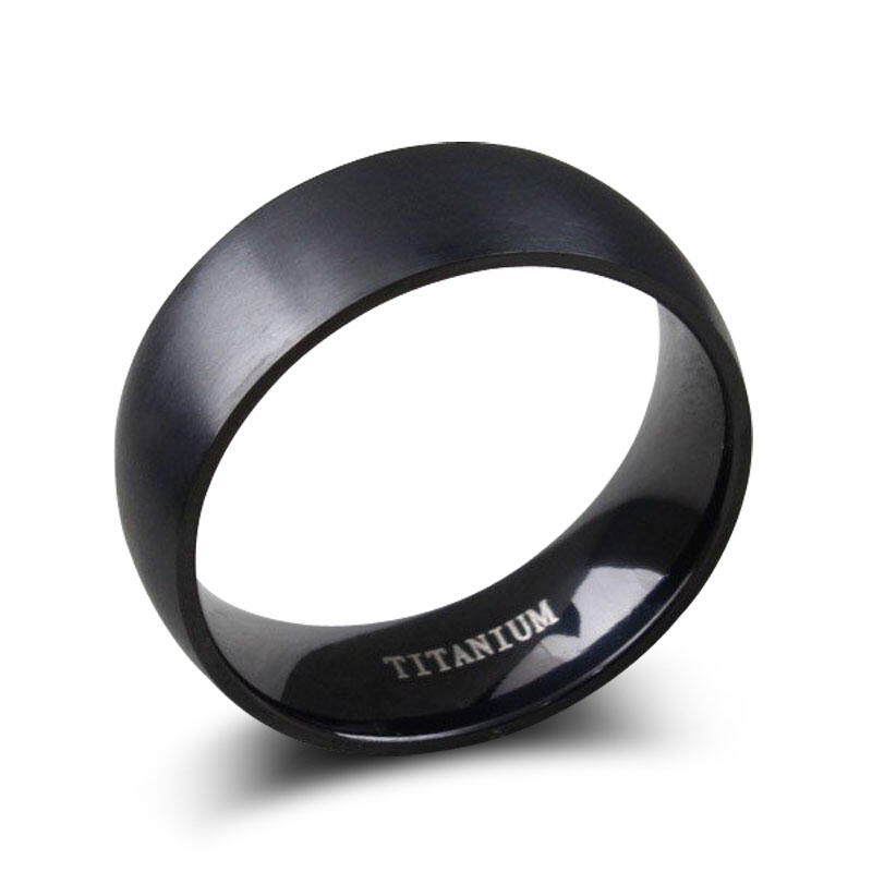 Jeulia Black Titanium Steel Men's Band