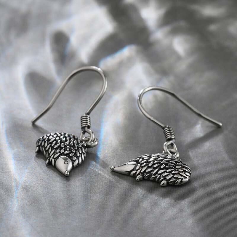 Jeulia Hedgehog Design Sterling Silver Earrings
