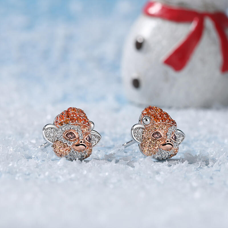 Jeulia Boucles d'oreilles Petit monstre maléfique Design mignon Argent Sterling