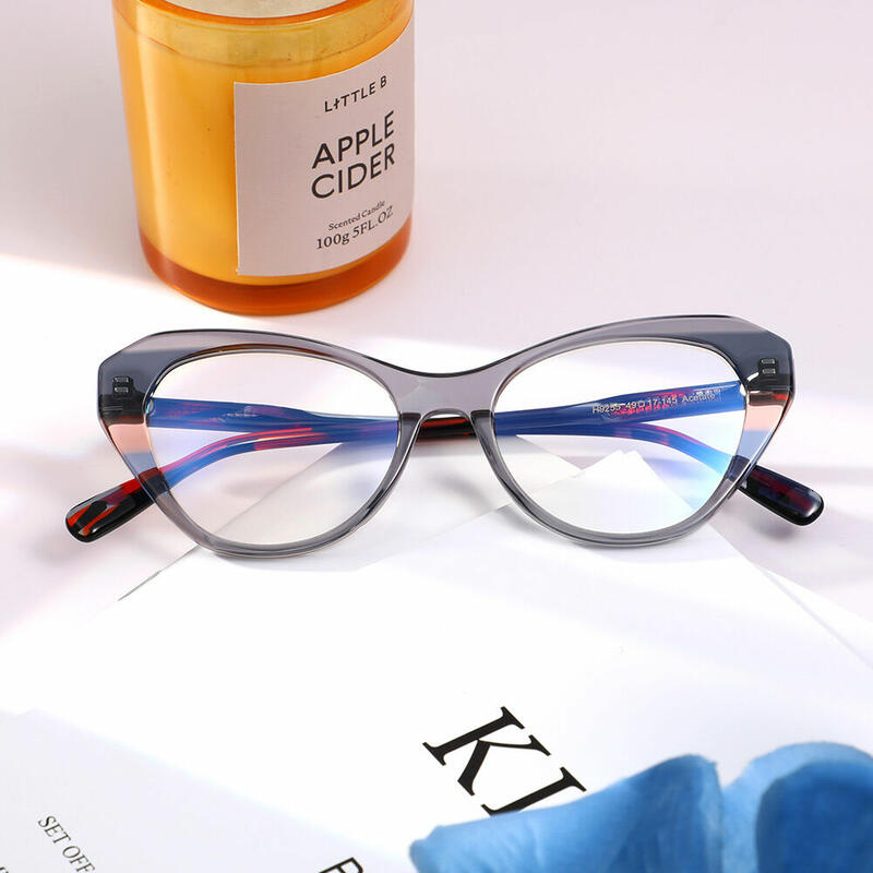 Tania Cat Eye Gray Glasses