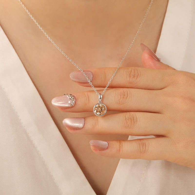 Jeulia Hollow Bear Reversible Necklace Sterling Sliver