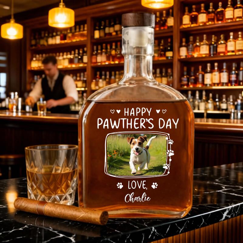 Personalisierte Whiskyflasche mit Bild und Namen Perfektes Geschenk für Tierliebhaber