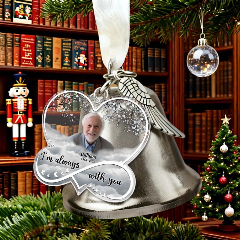 Personlig bildklocka med eget namn Minnesgåva till familjen