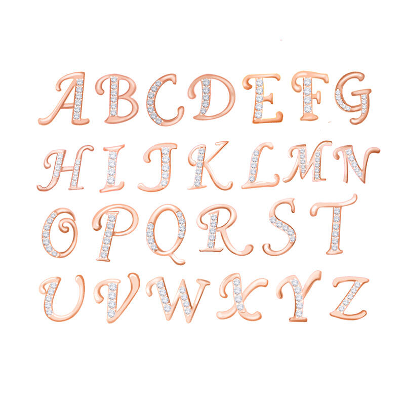 Jeulia Collar Personalizado de Plata de Ley con Letra Secreta y Corazón con Lazo