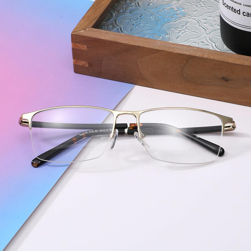 Occhiali da Vista Cuicee Rettangolare Browline Oro 