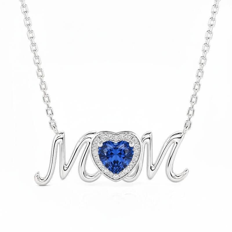 Jeulia Custom Heart Birthstone Necklace for Mom's Love
