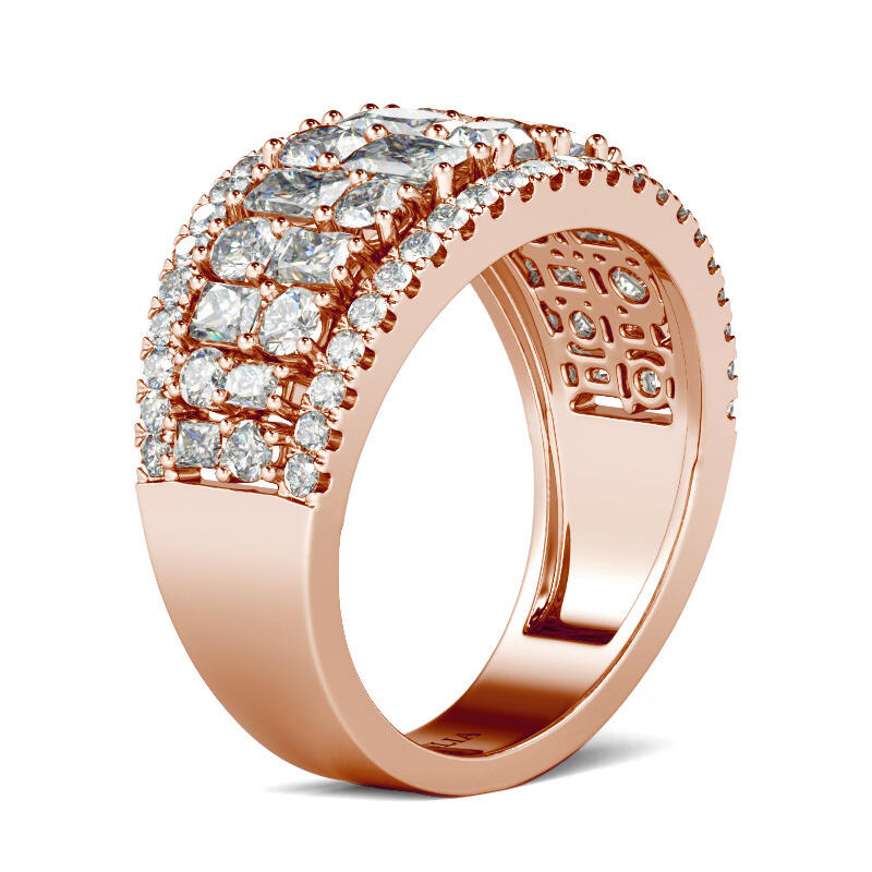 Jeulia Wide Shank Sterling Silver Women's Band