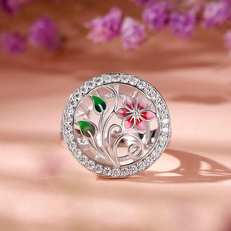 Jeulia "Purely" Enamel Sterling Silver Ring