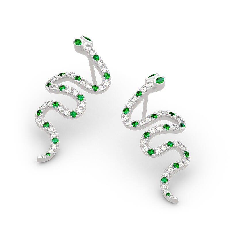 Jeulia "Spiritual Rebirth" Snake Shape Sterling Silver örhängen