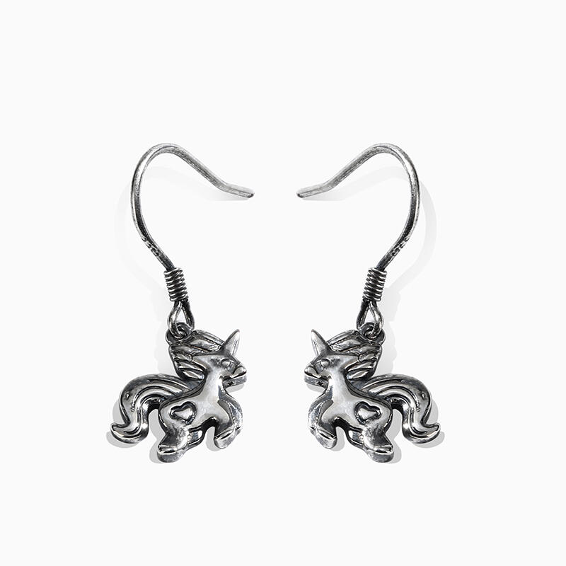 Jeulia "Mini Unicorn" Sterling Silver Earrings
