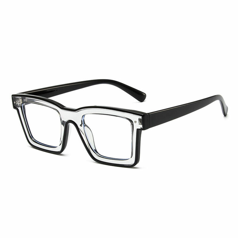 Bronte Quadratische Schwarze Klare Brille