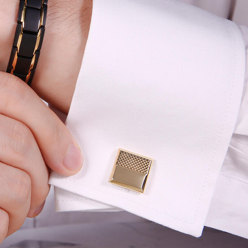 Jeulia シンプル メンズ 銅製 カフス