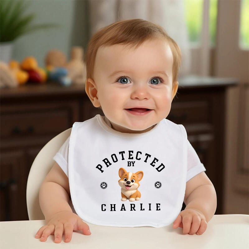 Personalisierte Babylätzchen mit Namen und individuelles Bild Niedliches Geschenk für Kinder