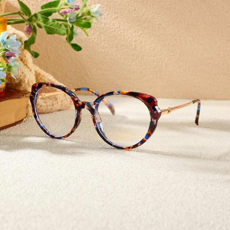Sapir Cat Eye Blaue Brille