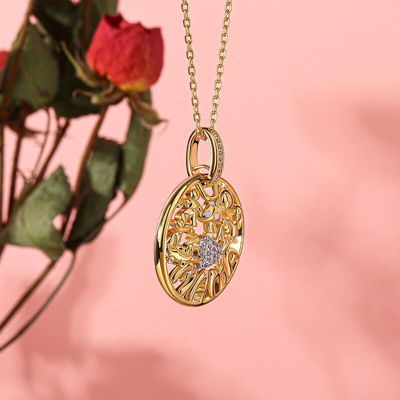 Jeulia "Angel Mama" Sterling Silver Necklace