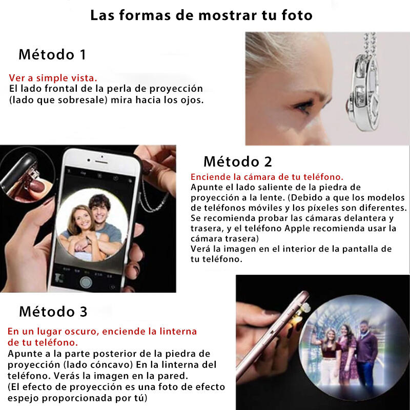 Llavero de proyección de fotos personalizado en forma redonda