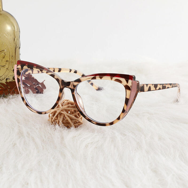 Occhiali da Vista April Cat Eye Leopardo 