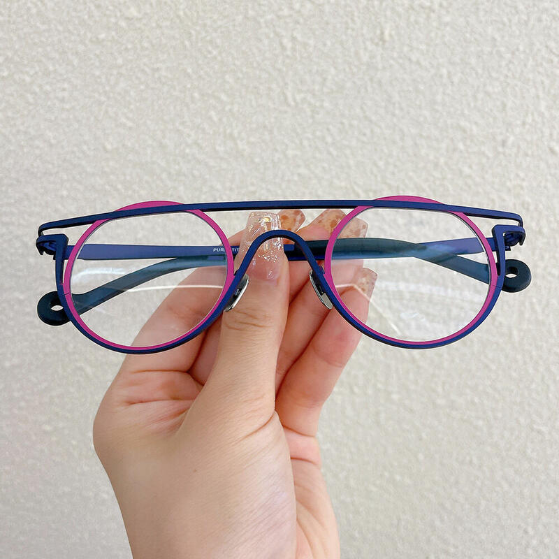 Fraser Runde Lila Brille