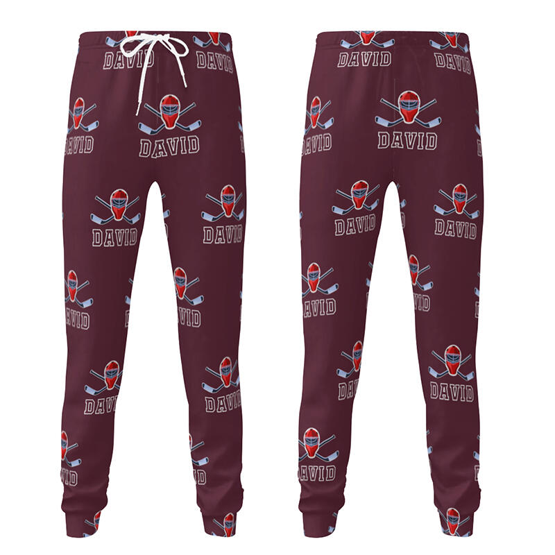 Personalisierte Unisex-Jogginghose mit individuellem Namen und Nummer im Hockey-Design Geschenk für Sportliebhaber
