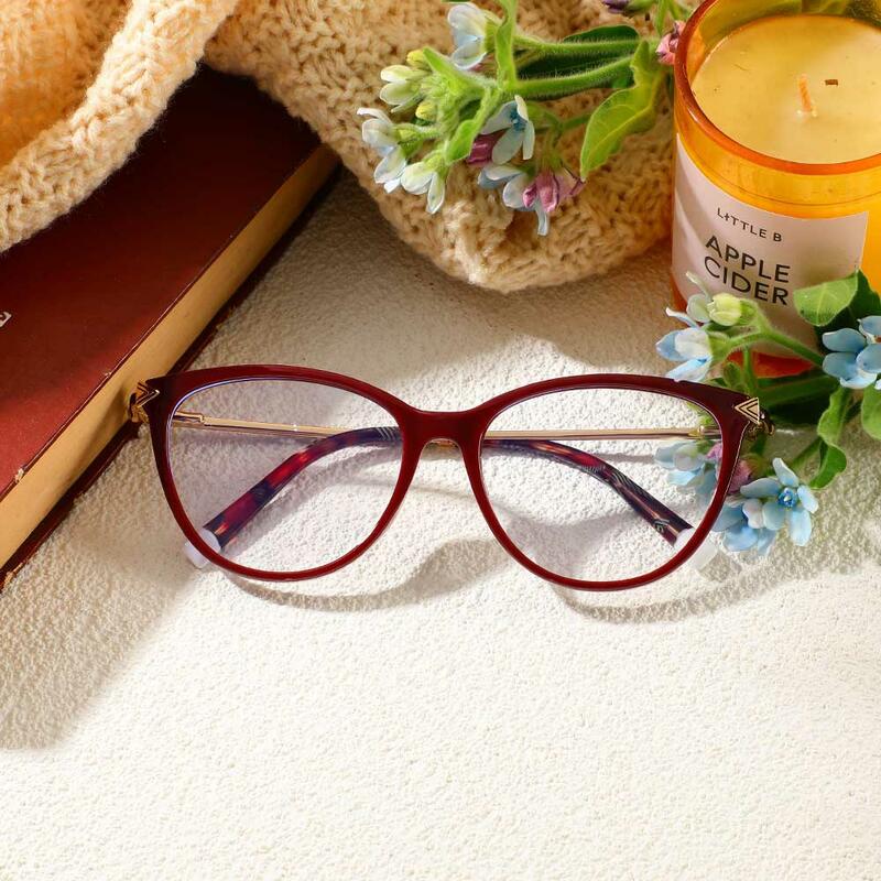 Lunettes de Vue Bray Cat Eye Marron 
