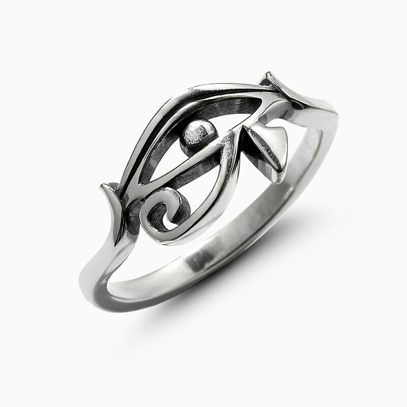 Jeulia ホルスの目 デザイン ゴシック シルバー リング