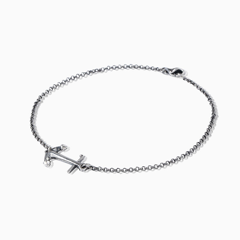 Jeulia "Steampunk" Anchor Sterling Silver Bracelet