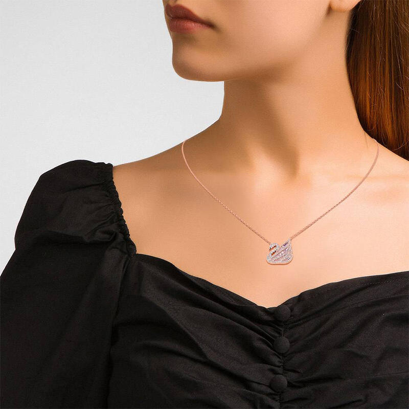 Jeulia Dreamy Swan Rose Gold Tone Sterling Silver Jewelry Set