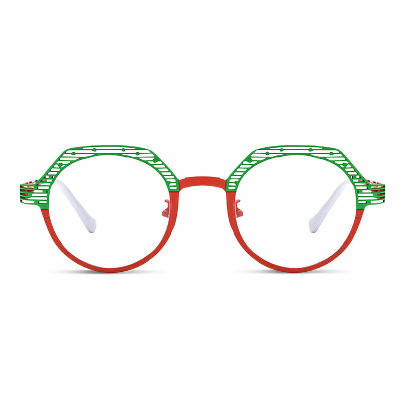 Occhiali da Vista Caush Poligono Rosso