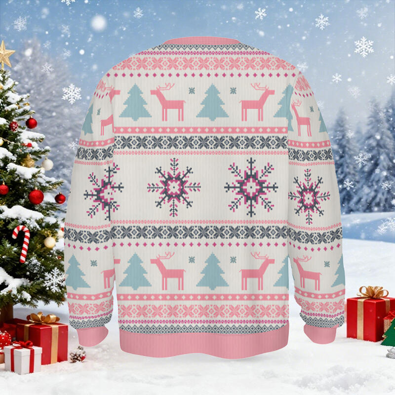 Personalized Ugly Sweater Unisex Custom Photo Cartoon Style Design Exquisite Christmas Gift for Her Mom