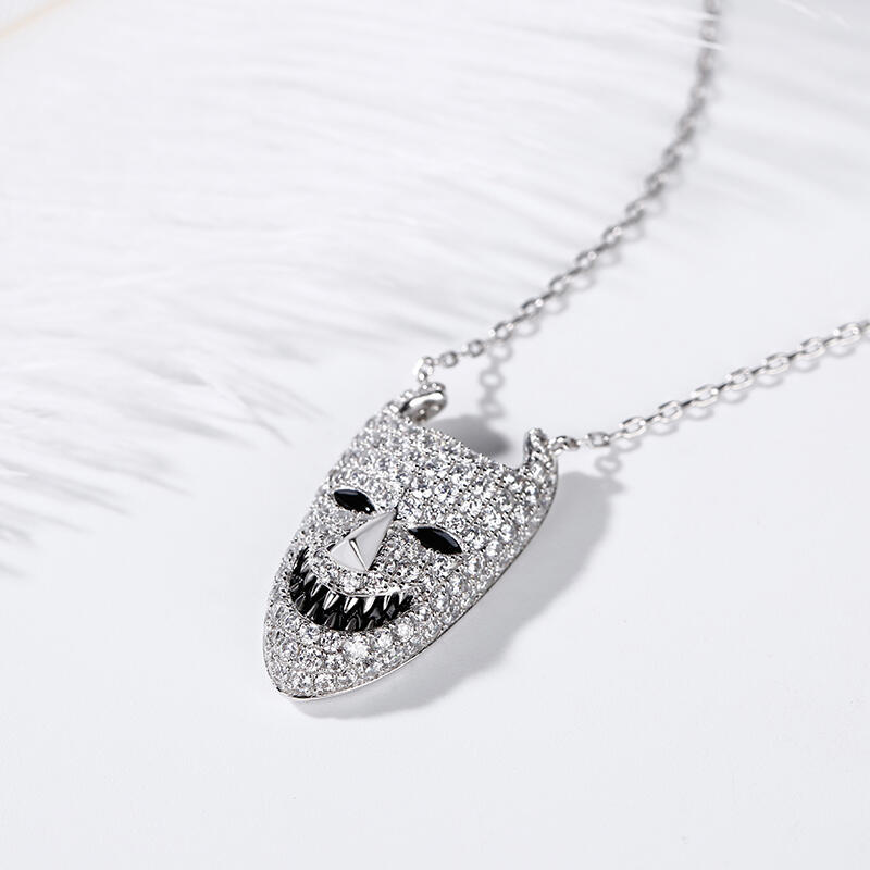 Jeulia Lock Inspired Sterling Silver Necklace