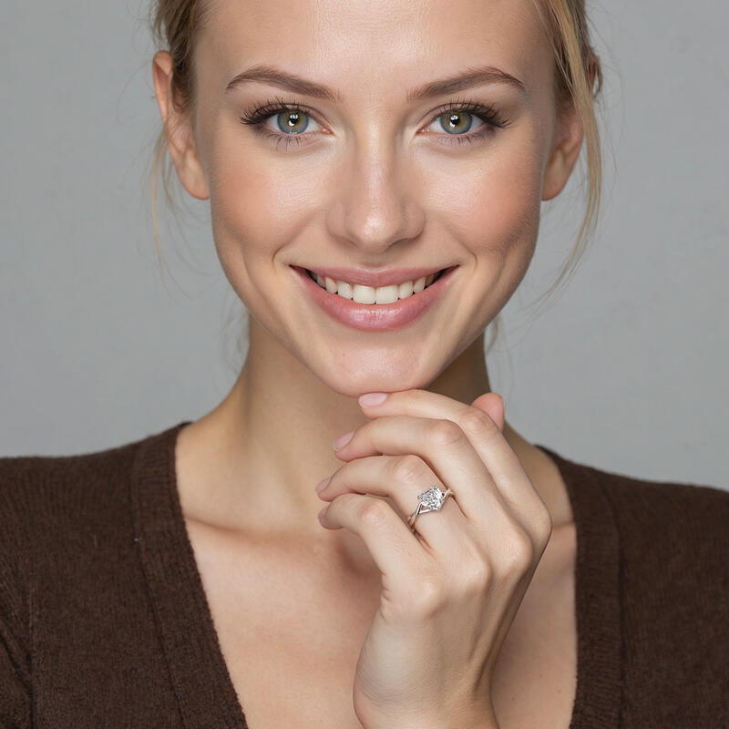 "Whisper Of The Heart" Heart Cut Solitaire Engagement Ring