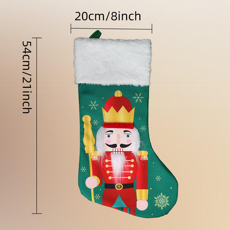 Chaussettes de Noël personnalisées soldat avec nom brodé Cadeaux pour la famille