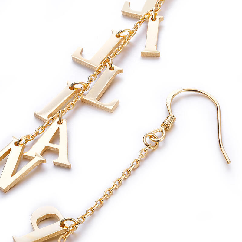 Jeulia "Love Yourself Love Life" Name Personalized Sterling Silver Earrings