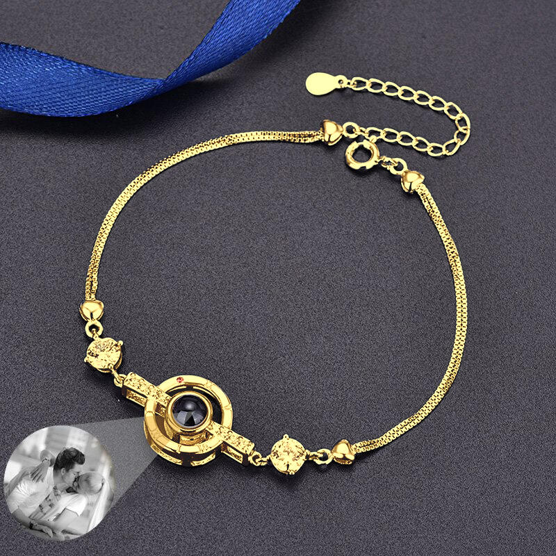 サークル プロジェクション 写真 写真入れ ブレスレット カスタマイズ