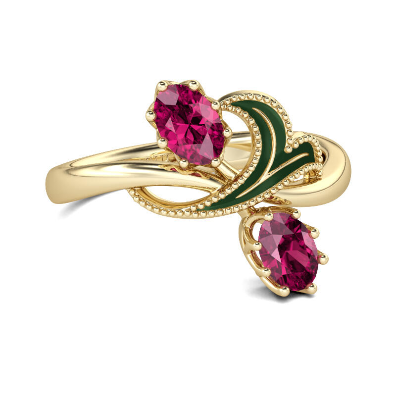 Jeulia Anillo Con Dos Tonos En Plata De Ley